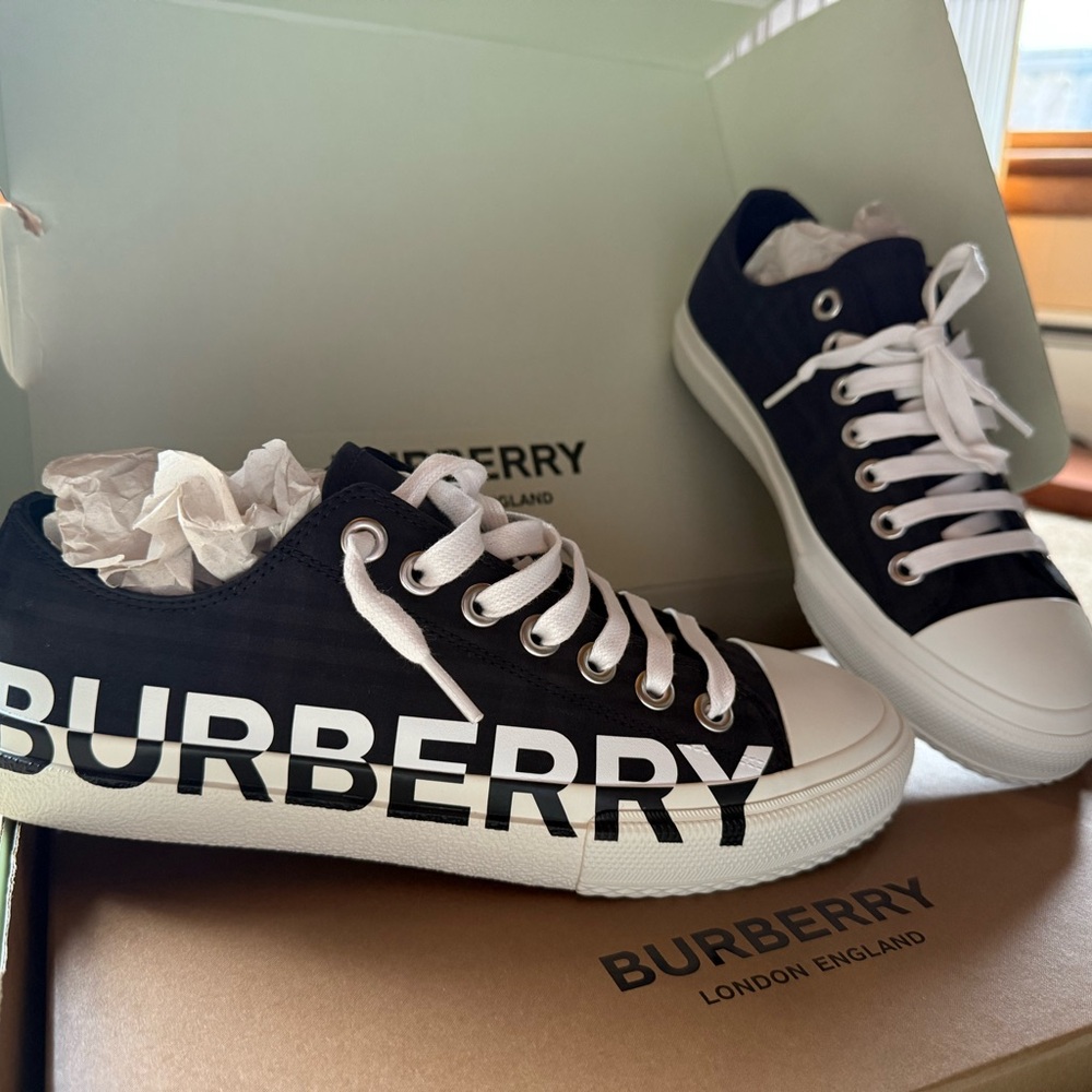 Burberry Black and White Sneakers